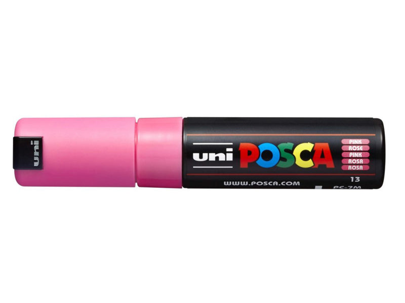 Verfstift Posca brede punt 4.5 - 5.5 mm. roze