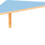 Driehoekige Flexi- tafel 108x80x80cm blauw 40-58cm hoogte verstelbaar