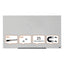 Glasbord Nobo Diamond 126x71,1cm wit
