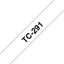 Labeltape Brother P-touch TC-291 9mm zwart op wit