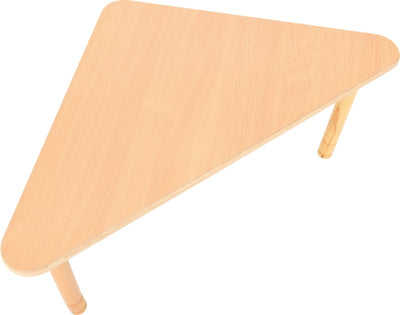 Driehoekige Flexi- tafel 108x80x80cm beuken 58-76cm hoogte verstelbaar