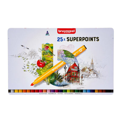 Viltstift Bruynzeel Expression super points blik Ã 25 stuks assorti