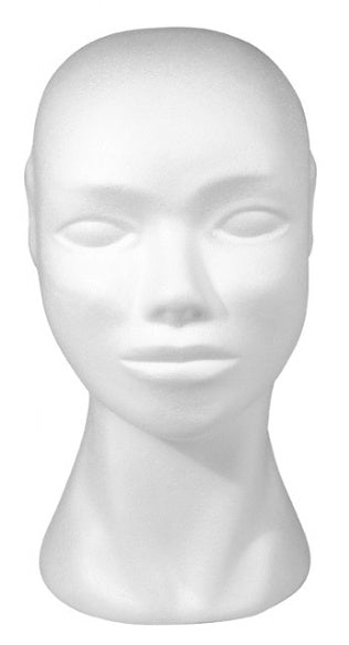 Tempex vrouwenhoofd 33 cm - Wit