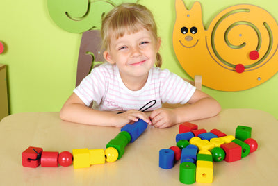 Houten rijgkralen - kleine set