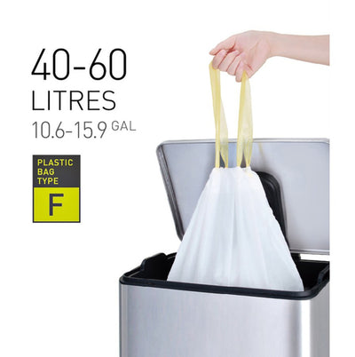 Afvalzak EKO met trekband 40-60 liter type F wit