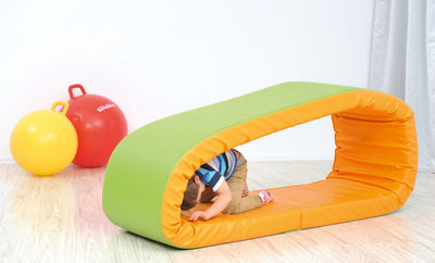 Foam kruip matras 50x350x8cm - Oranje/groen