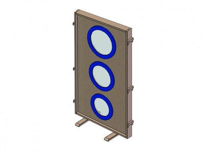 Scheidingswand Cats - 3 plexi vensters