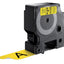 Labeltape Dymo 53718 D1 720980 24mmx7m zwart op geel