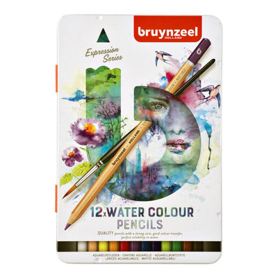 Kleurpotloden Bruynzeel aquarel Expression blik Ã 12 stuks assorti
