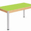 Beukenhouten tafel 120 x 60 cm. verstelbare metalen poten