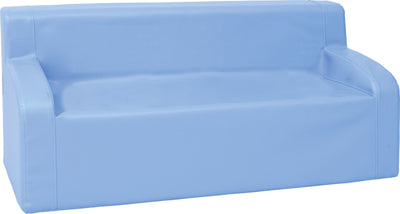 Bank met armleuningen 98cm lang - Blauw