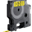 Labeltape Dymo 43618 D1 720790 6mmx7m zwart op geel