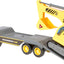 Sleepwagen met graafmachine