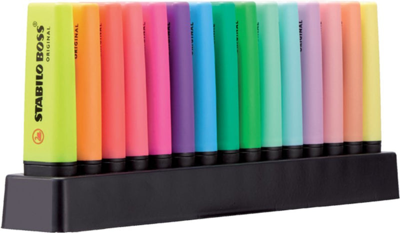Markeerstift STABILO Boss Original 7015-01-5 deskset Ã 15 kleuren