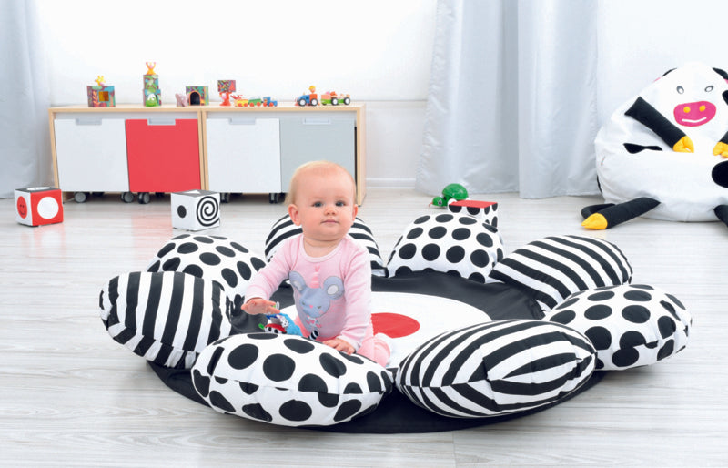 Groot contrast kussen bloem