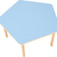 Vijfhoekig Flexi tafelblad  blauw