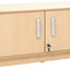 Flexi-kasten S met legbord, breed - met plint, berken deuren met slot