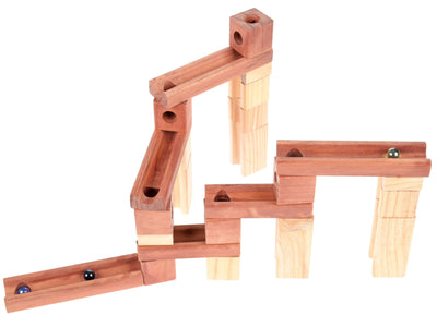 Knikkerbaan hout, 60 dlg.