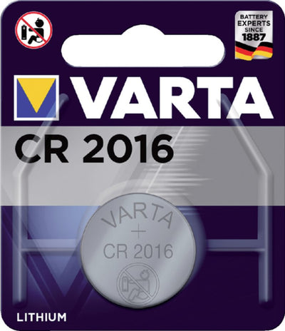 Batterij Varta knoopcel CR2016 lithium blister Ã 1stuk