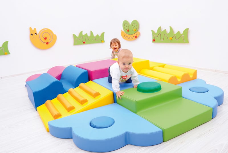 Foam baby hoek 60x20x50cm - Oranje