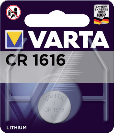 Batterij Varta knoopcel CR1616 lithium blister Ã 1stuk