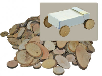 Houten schijfjes klein 1,5-7cm 1kg