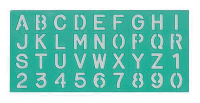 Lettersjabloon Linex 20mm hoofdletters/letters/cijfers