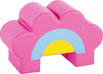 Zachte speelvloer 47,5x22cm - Regenboog bloem