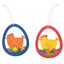 4x Houten hangers 9x11cm - kip