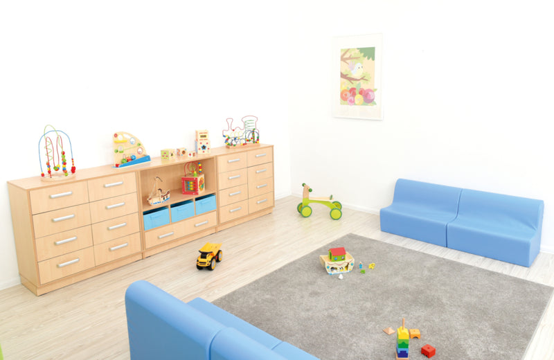 Kast voor houten bakken en mappen, met plint