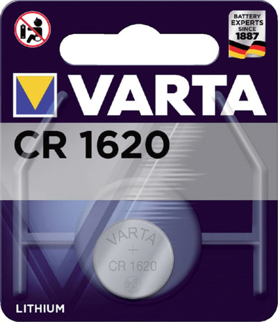 Batterij Varta knoopcel CR1620 lithium blister Ã 1stuk