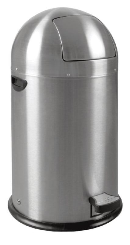 Afvalbak Kickcan metalen binnenbak 33liter mat chroom