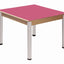 Beukenhouten tafel 80 x 80 cm. verstelbare metalen poten