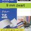 Labeltape Brother P-touch TZE-721 9mm zwart op groen