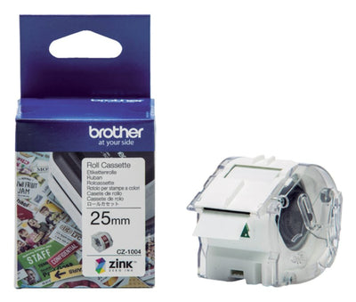 Labeletiket Brother CZ-1004 25mmX5m kleur opdruk