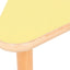 driehoekig Flexi- tafel 108x80x80cm geel in hoogte verstelbaar