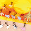 12 stuks Houten hangers 5 x 9,5cm - dieren