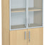 Expo hoge vitrinekast aluminium frame - esdoorn