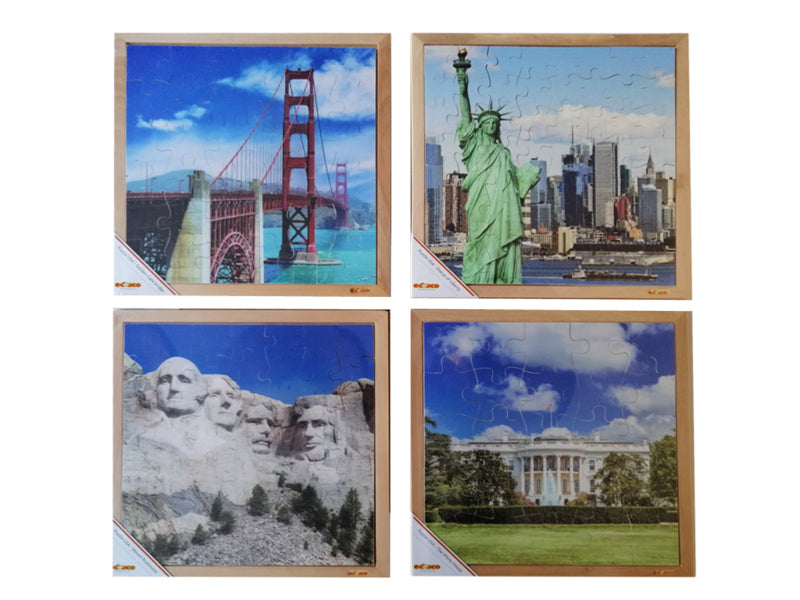 Puzzelset USA bezienswaardigheden