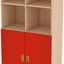 Hoge kast met 3 planken en scheidingswand
