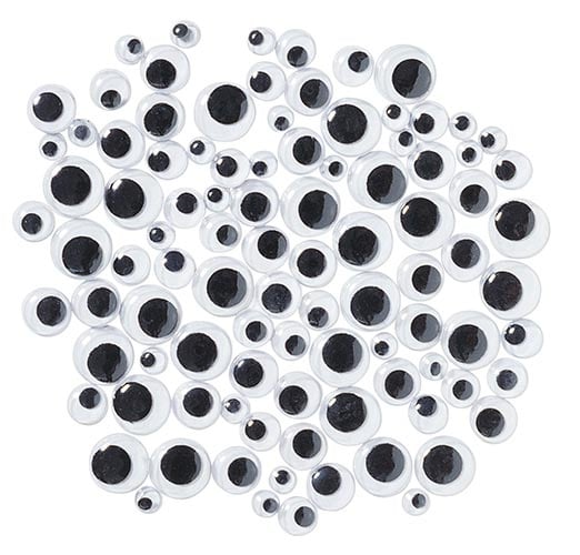 Wiebelogen zelfklevend 3-15 mm assorti 100 stuks