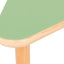 Driehoekige Flexi- tafel 108x80x80cm groen 40-58cm hoogte verstelbaar