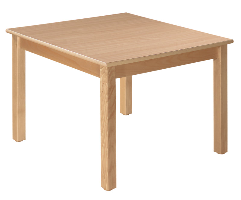beukenhouten Tafel 80 x 80 cm. 46-76cm