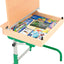 Tafel met een houten opbergbak met verstelbare hoogte 3-5 - groen-beuk