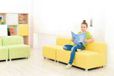 Flexi bank, zithoogte 35 cm, geel