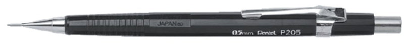 Vulpotlood pentel P205 0.5mm zwart