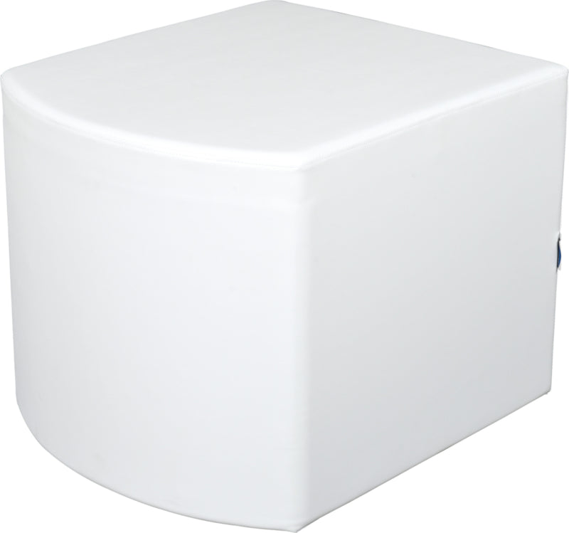 Bolle witte poef zithoogte 54 cm