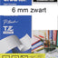 Labeltape Brother P-touch TZE-211 6mm zwart op wit