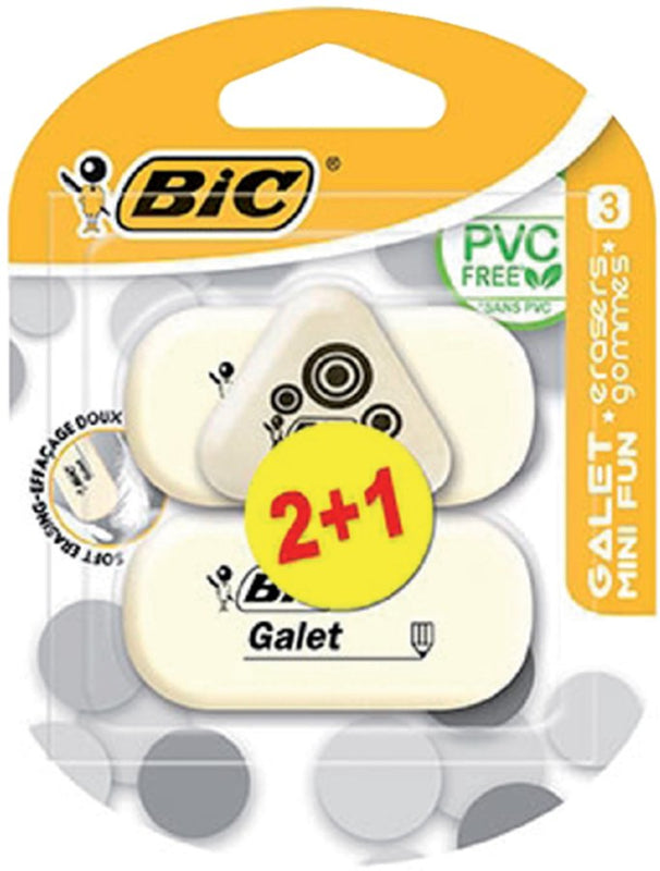 Gum Bic Galet blister Ã 2 stuks + 1 gratis