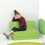 Vouwbare bank afm. 48 x 80 x 49 cm - Groen